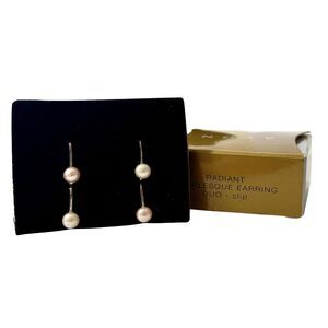 2 Sets of Radiant Pearlesque Clip Earrings by Avon, 2000: Timeless Jewelry - NIB